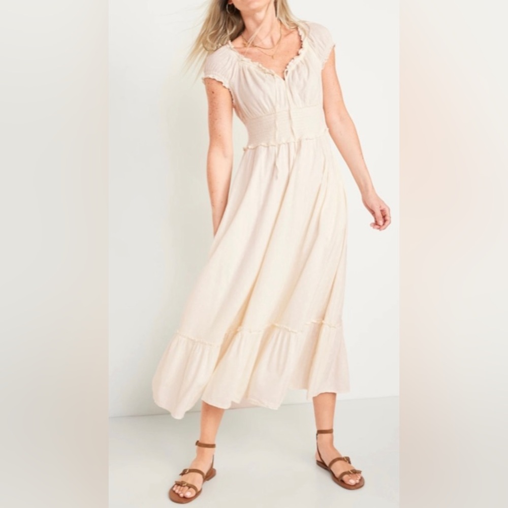 Old Navy Women’s Cotton Cottage Peasant Dress | Large